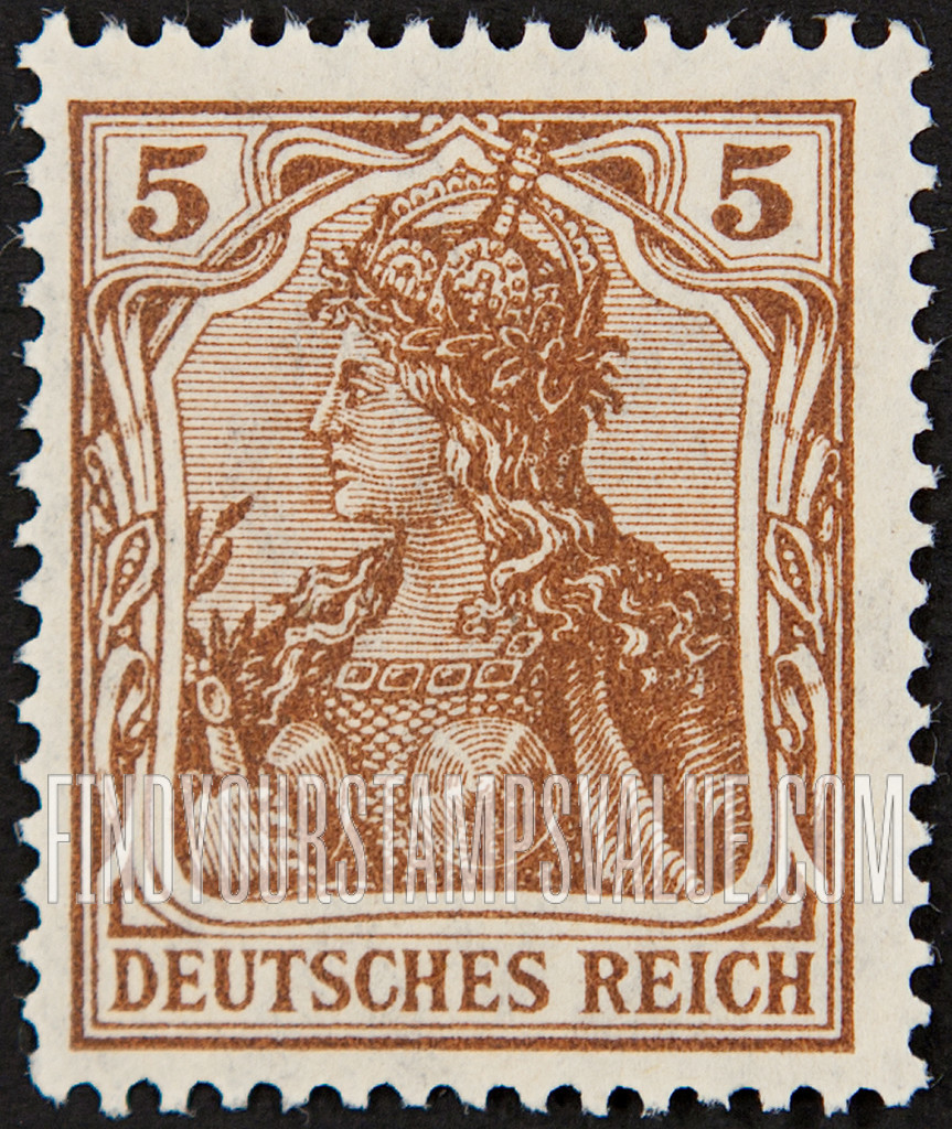 FindYourStampsValue: Germania: Germania Types of 1902-16