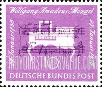FindYourStampsValue: 200th Birth Anniversary of Wolfgang Amadeus Mozart, Composer - Clavichord
