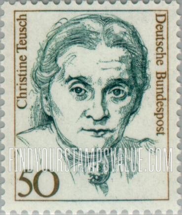 FindYourStampsValue: Famous Women: Christine Teusch (1888-1968), minister of education and cultural affairs