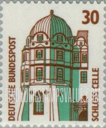 FindYourStampsValue: Historic Sites and Objects: Corner tower, Celle Castle, 14th centennial