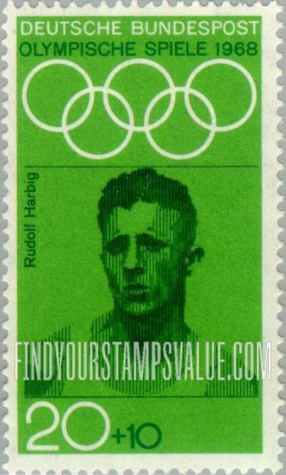 FindYourStampsValue: SEMI-POSTAL - Olympic Games Type of Regular Issue: Rudolf Harbig, runner