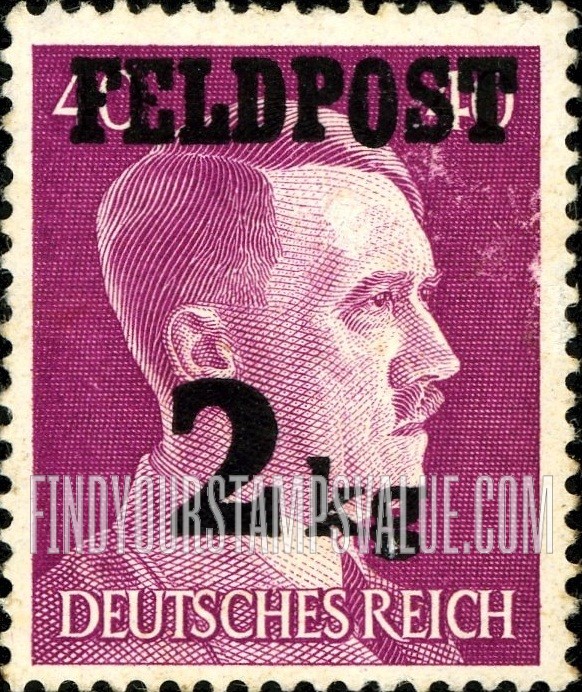 FindYourStampsValue: MILITARY PARCEL POST - Adolf Hitler: Overprinted in Black
