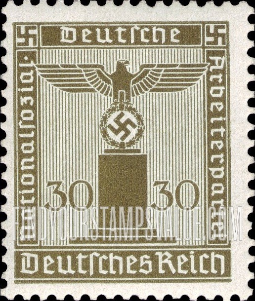 FindYourStampsValue: FRANCHISE - For use by the National Socialist German Workers’ Party: Party Emblem