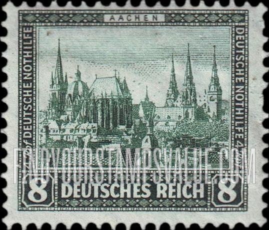 FindYourStampsValue: SEMI-POSTAL - Types of International Philatelic Exhibition Issue: Cathedral of Aachen