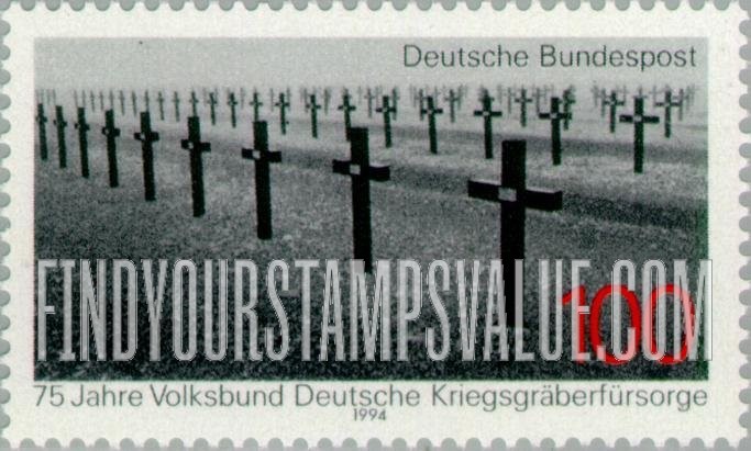 FindYourStampsValue: National Association for Preservation of German Graves Abroad, 75th Anniversary