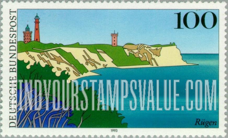 FindYourStampsValue: Scenic Regions in Germany: Rugen Island