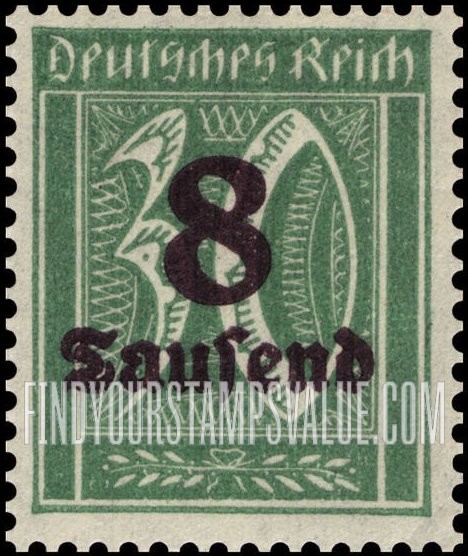 FindYourStampsValue: Numeral Value: Stamps and Types of 1922-23 Surcharged in Black