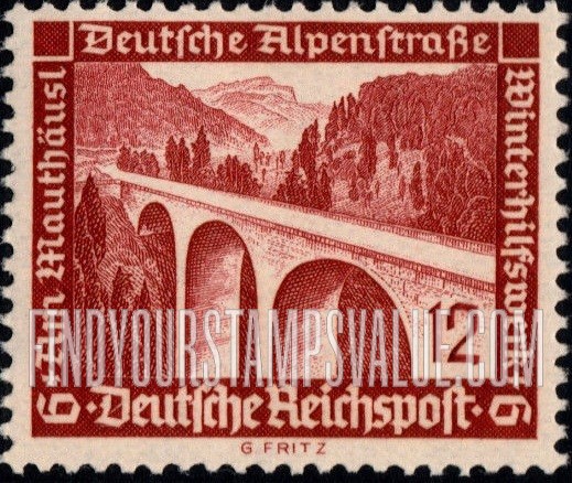FindYourStampsValue: SEMI-POSTAL - German Alpine highway