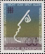 FindYourStampsValue: 15th Meeting of German Protestants (Evangelical Synod), Düsseldorf - Not by Bread Alone
