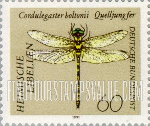 FindYourStampsValue: Dragonflies: Cordulegaster boltonii