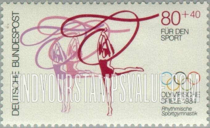 FindYourStampsValue: SEMI-POSTAL - Rhythmic gymnastics
