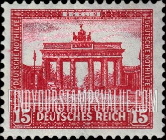 FindYourStampsValue: SEMI-POSTAL - Brandenburg Gate, Berlin