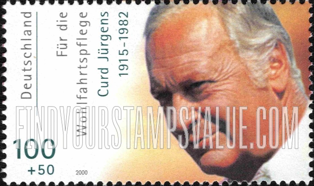 FindYourStampsValue: SEMI-POSTAL - Actors and Actresses: Curd Jürgens (1915-82)