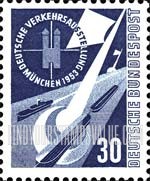 FindYourStampsValue: Exhibition of Transport and Communications, Munich - Ship, Barges and Buoy