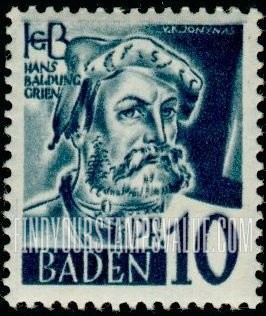 FindYourStampsValue: BADEN - Hans Baldung Grien