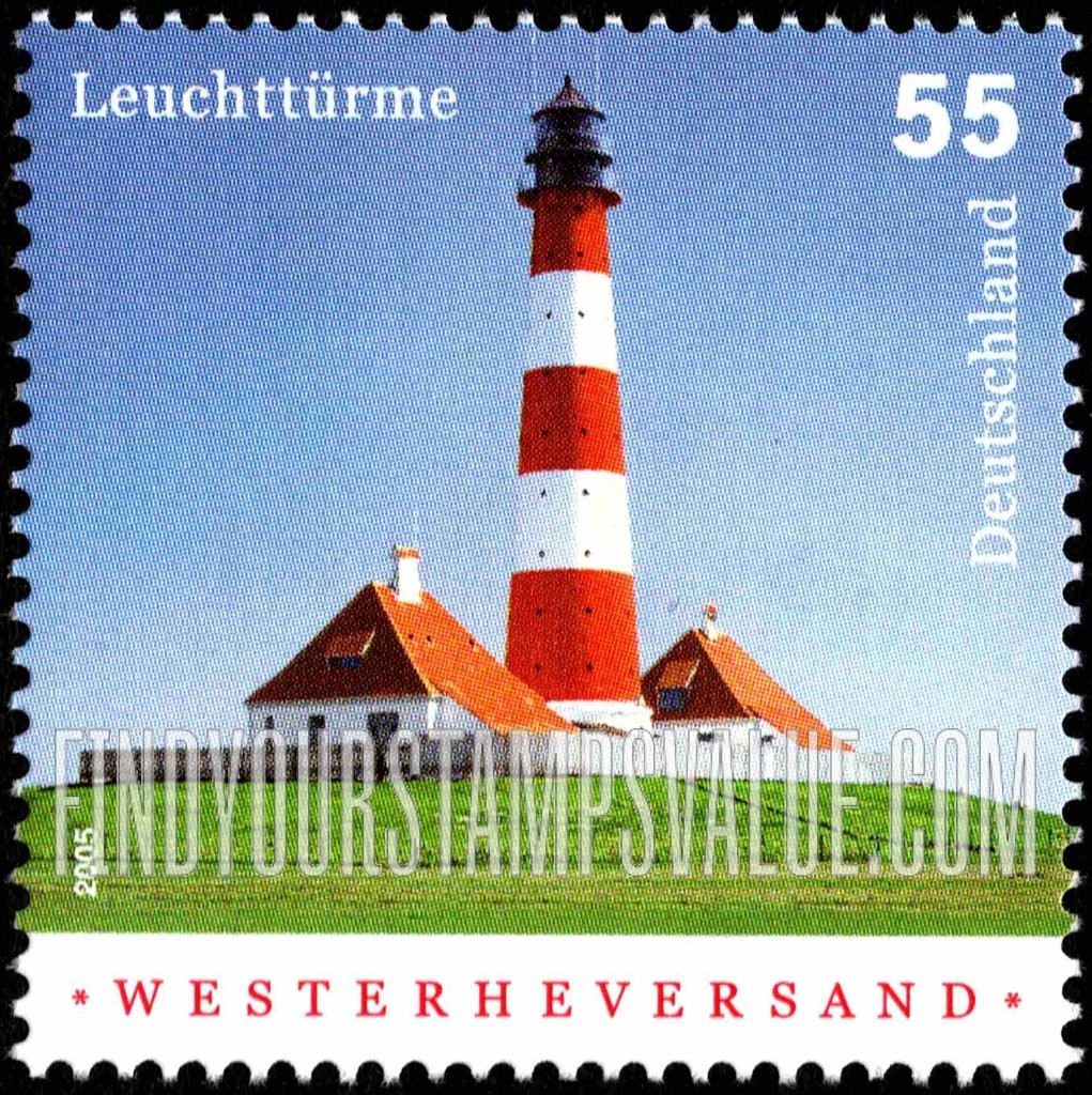 FindYourStampsValue: Lighthouse Type of 2004: Westerheversand