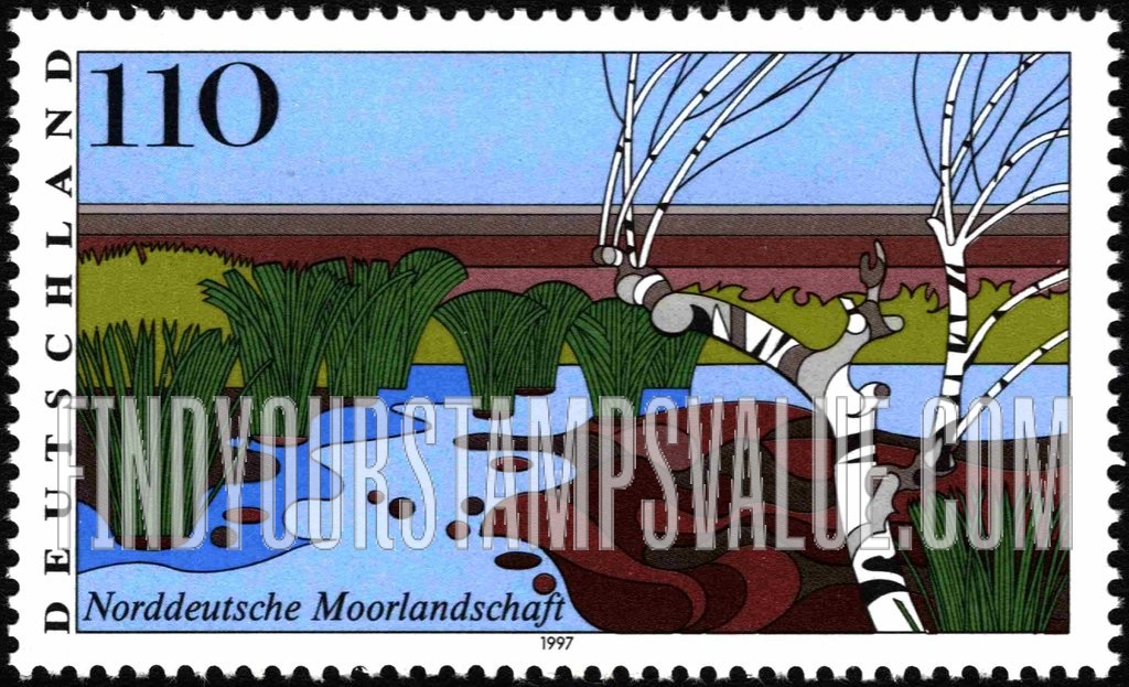 FindYourStampsValue: Scenic Regions Type of 1993: North German Moorland