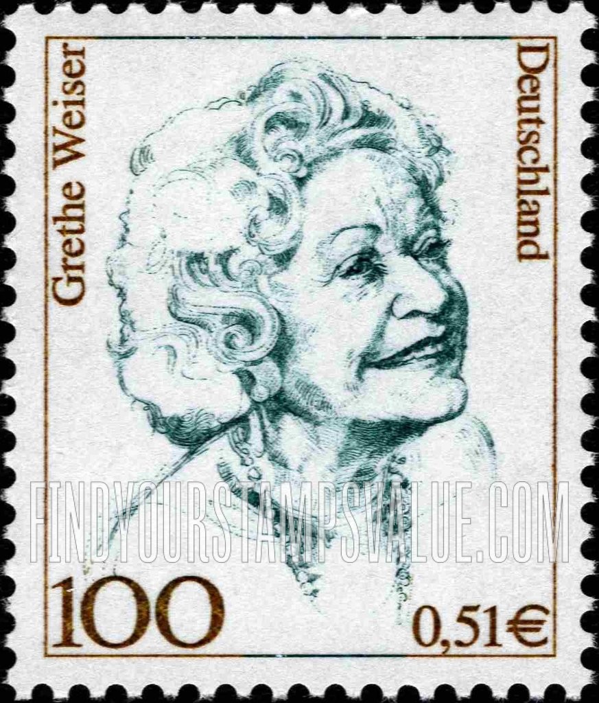 FindYourStampsValue: Famous Women Type of 1986: Grethe Weiser (1903-70), actress