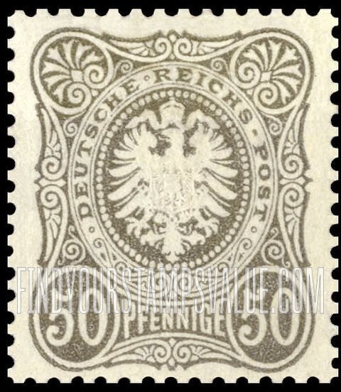 FindYourStampsValue: Imperial eagle and crown in oval, PFENNIGE