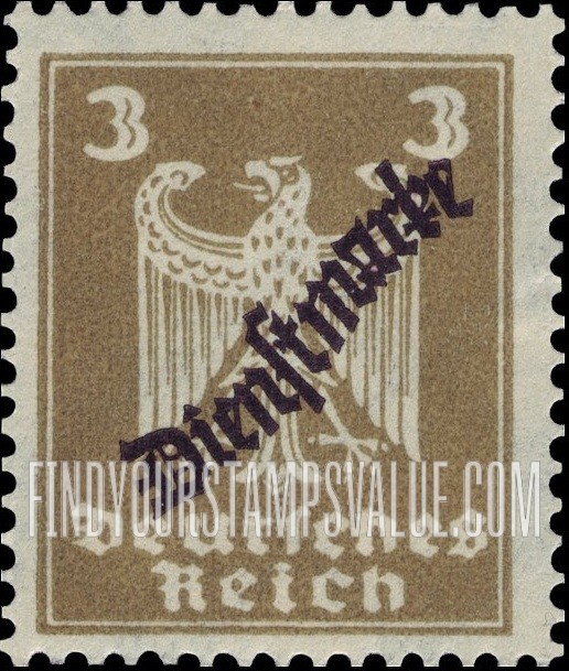 FindYourStampsValue: OFFICIAL - German Eagle: Same Overprint On Issues of 1924