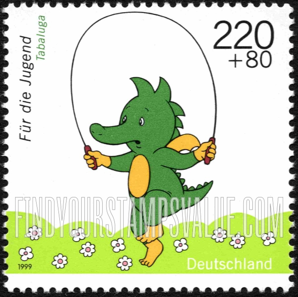 FindYourStampsValue: SEMI-POSTAL - Cartoons: Tabaluga (green dragon)