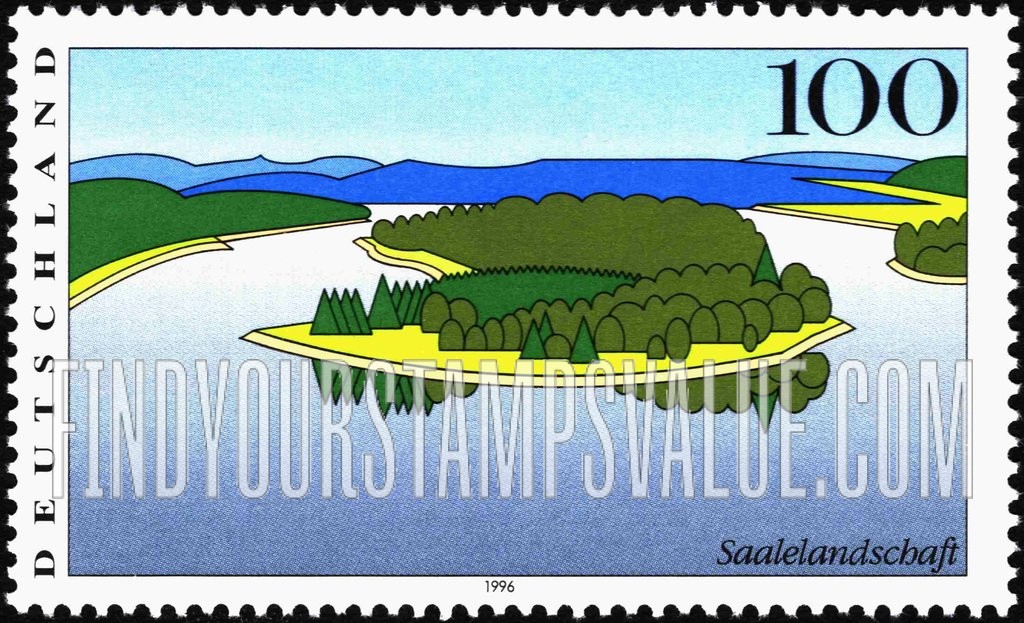 FindYourStampsValue: Scenic Regions in Germany: Saale