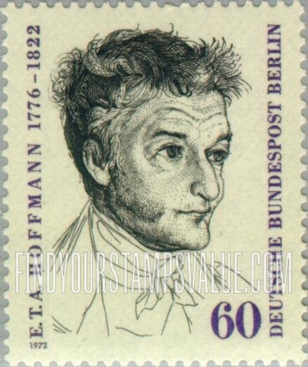 FindYourStampsValue: BERLIN - E. T. A. Hoffmann (1776-1822), writer and composer. (Portrait by Wilhelm Hensel)
