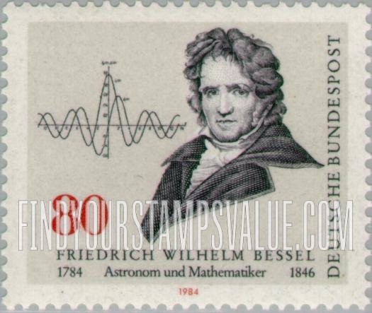 FindYourStampsValue: Friedrich Wilhelm Bessel (1784-1846), Astronomer: Bessel function diagram