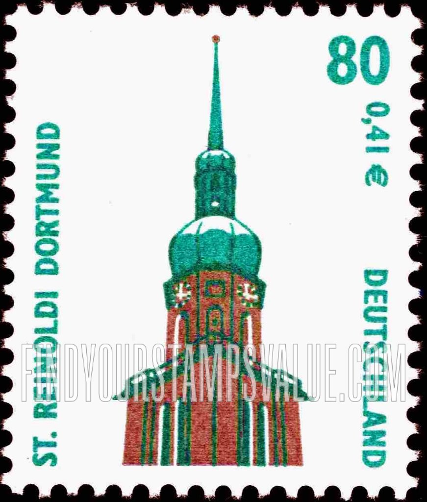 FindYourStampsValue: Historic Sites Type of 1987: St. Reinoldi Church, Dortmund