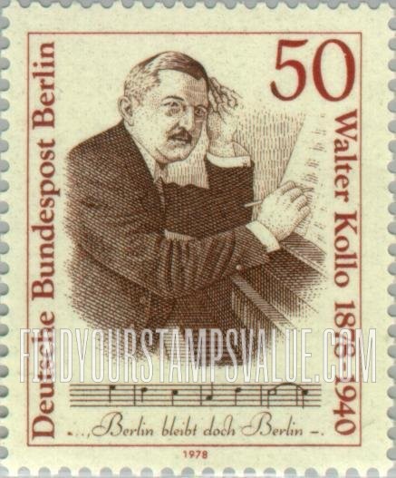 FindYourStampsValue: BERLIN - Walter Kollo (1878-1940), Composer