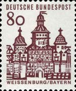 FindYourStampsValue: German Buildings through 12 Centuries - Elling Gate, Weissenburg