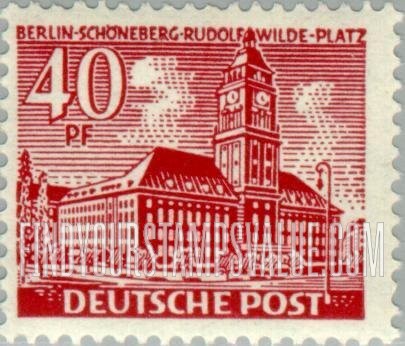 FindYourStampsValue: BERLIN - Schoeneberg, Rudolf Wilde Square