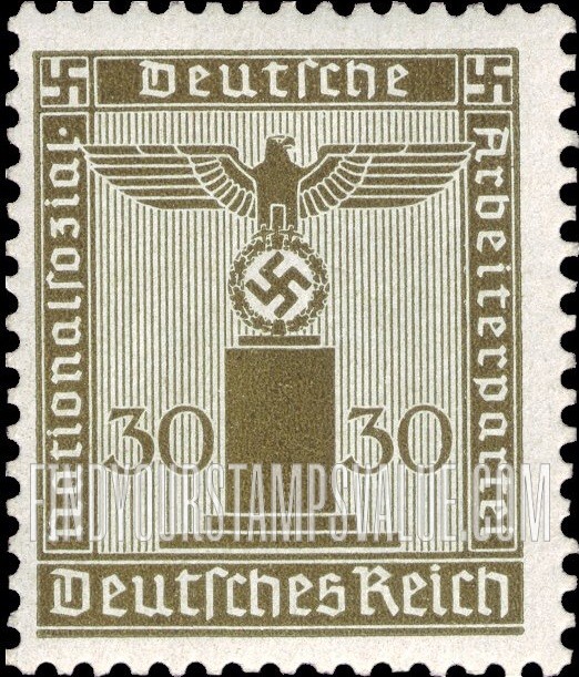 FindYourStampsValue: FRANCHISE - For use by the National Socialist German Workers’ Party: Party Emblem