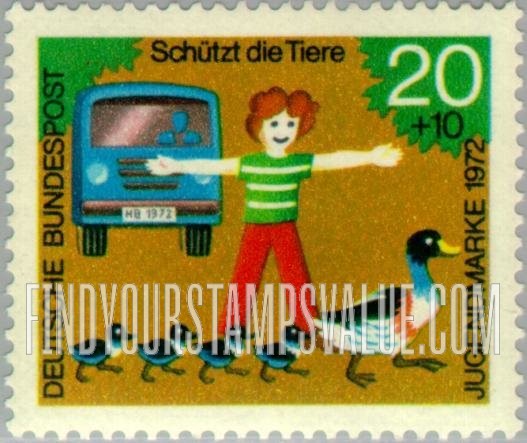 FindYourStampsValue: SEMI-POSTAL - Ducks Crossing Road