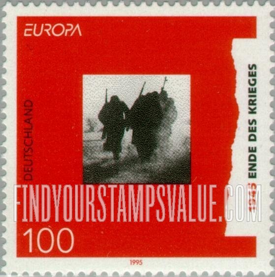 FindYourStampsValue: End of World War II, 50th Anniversary: End of the war