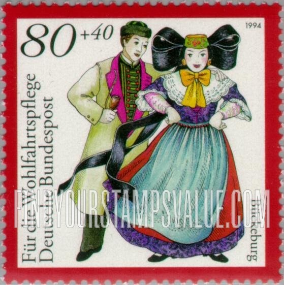 FindYourStampsValue: SEMI-POSTAL - Traditional Costume Type 1993: Buckeburg