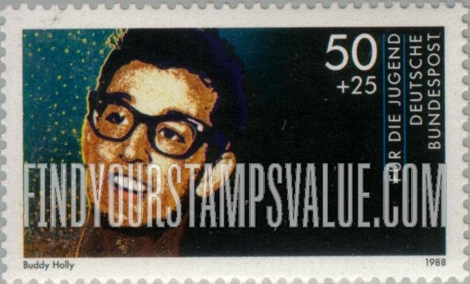 FindYourStampsValue: SEMI-POSTAL - Rock Stars: Buddy Holly (1936-59)