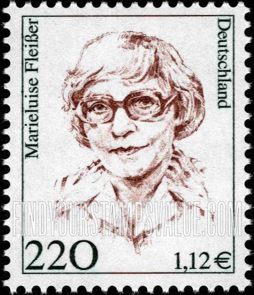 FindYourStampsValue: Famous Women Type of 1986: Marieluise Fleisser (1901-74), writer