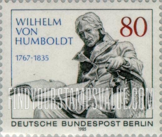 FindYourStampsValue: BERLIN - Wilhelm von Humboldt (1767-1835), Statesman
