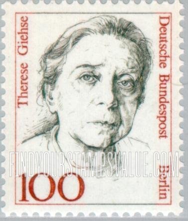 FindYourStampsValue: BERLIN - Famous Women Type of Germany: Therese Giehse (1898-1975), actress