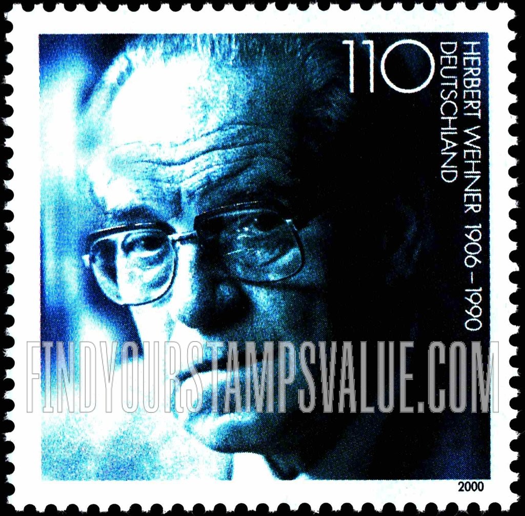 FindYourStampsValue: Herbert Wehner (1906-90), Politician