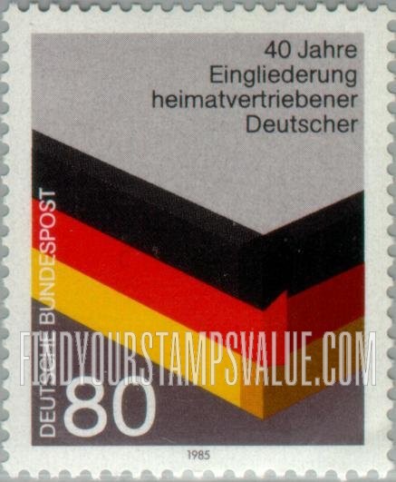 FindYourStampsValue: Reintegration of German World War II Refugees, 40th Anniversary