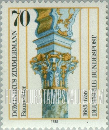 FindYourStampsValue: Dominikus Zimmermann (1685-1766), Architect: Stucco column