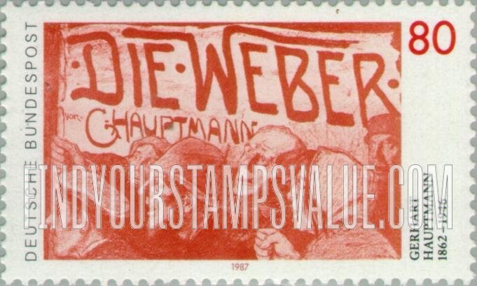 FindYourStampsValue: Gerhart Hauptmann (1862-1946), Playwright