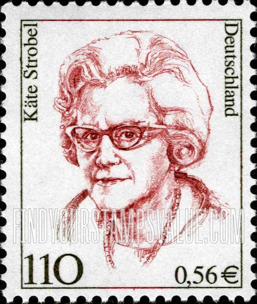 FindYourStampsValue: Famous Women Type of 1986: Käte Strobel (1907-96), government minister