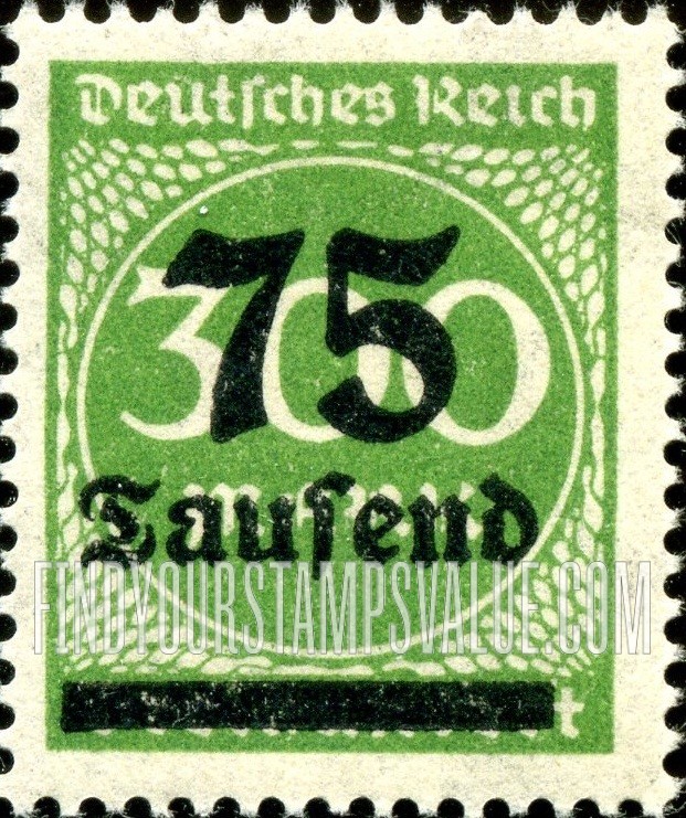 FindYourStampsValue: Numeral Value: Stamps and Types of 1922-23 Surcharged in Black