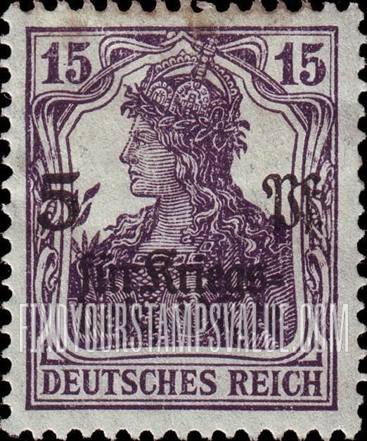 FindYourStampsValue: SEMI-POSTAL - Germania: Regular Issue of 1906-17 Surcharged