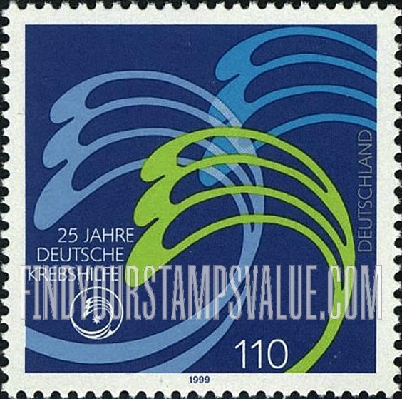 FindYourStampsValue: German Cancer Relief Organization, 25th Anniversary
