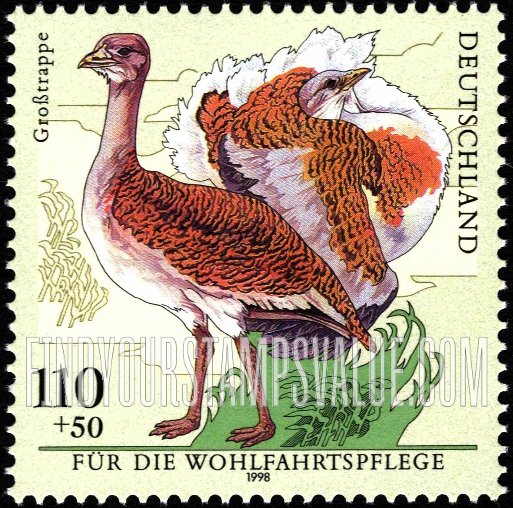 FindYourStampsValue: SEMI-POSTAL - Welfare Stamps: Great bustard