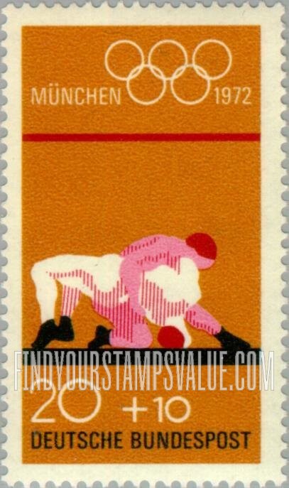 FindYourStampsValue: SEMI-POSTAL - Olympic Rings and Wrestling